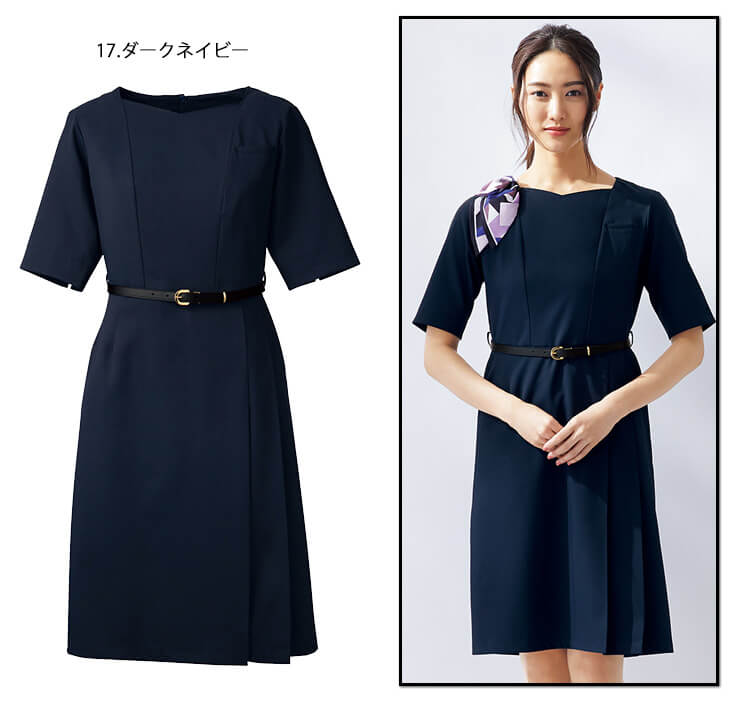 おもてなし 事務服 制服 フォーク ヌーヴォ FOLK nuovo ワンピース 3020SC 【オフィス制服の通販なら事務服ショップ】