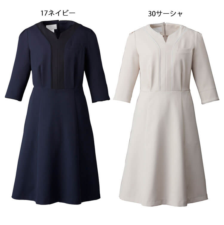 おもてなし 事務服 制服 フォーク ヌーヴォ FOLK nuovo ワンピース 3022SC 【オフィス制服の通販なら事務服ショップ】