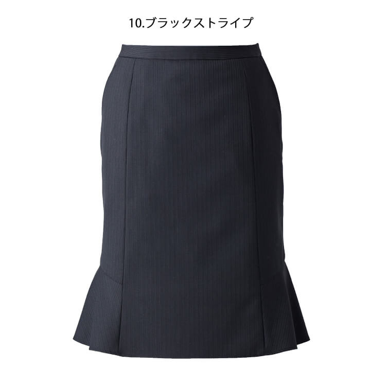 おもてなし制服 受付 ENJOY Noir エンジョイ ノワール マーメイドラインスカート EAS521 ディープシャドーストライプ カーシーカシマ
