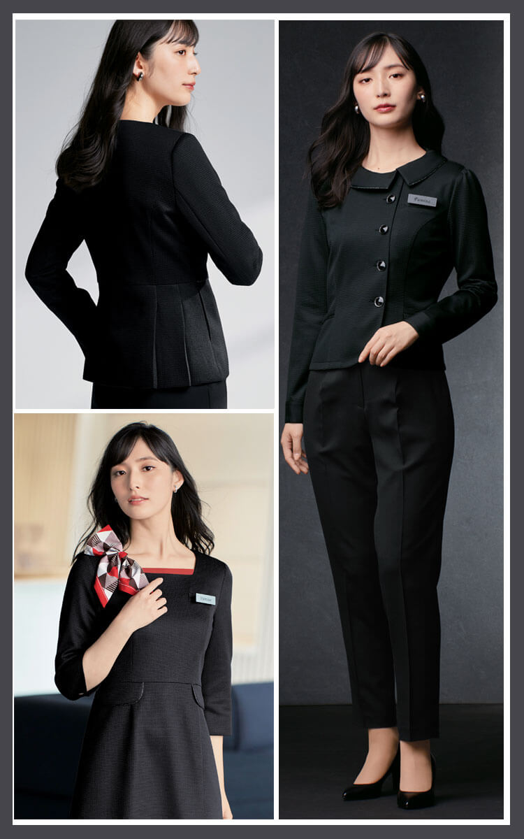 可愛い 制服 おしゃれ アンジョア おもてなし 接客 サービス カーディーラー 企業 受付