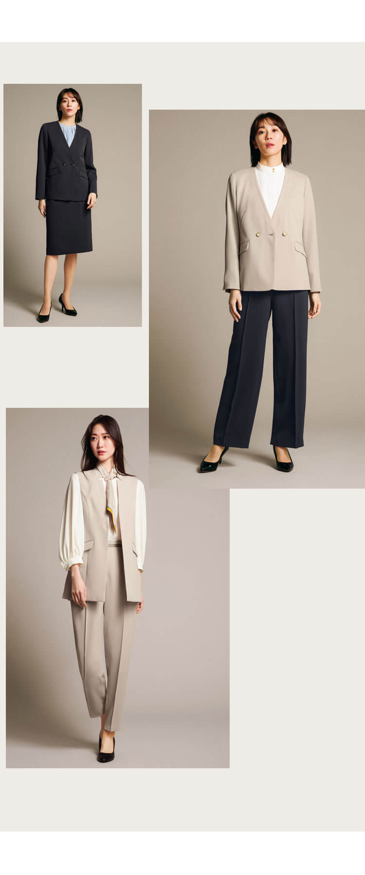 ノーブルクロス 制服 接客 受付 防汚加工 フォーマルスタイル カーシーカシマ エンジョイノワール