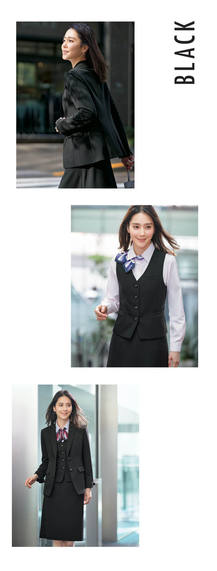 グロウ サーヴォ 制服 事務服 ユニフォーム 接客 ストライプ ストレッチ すごラク