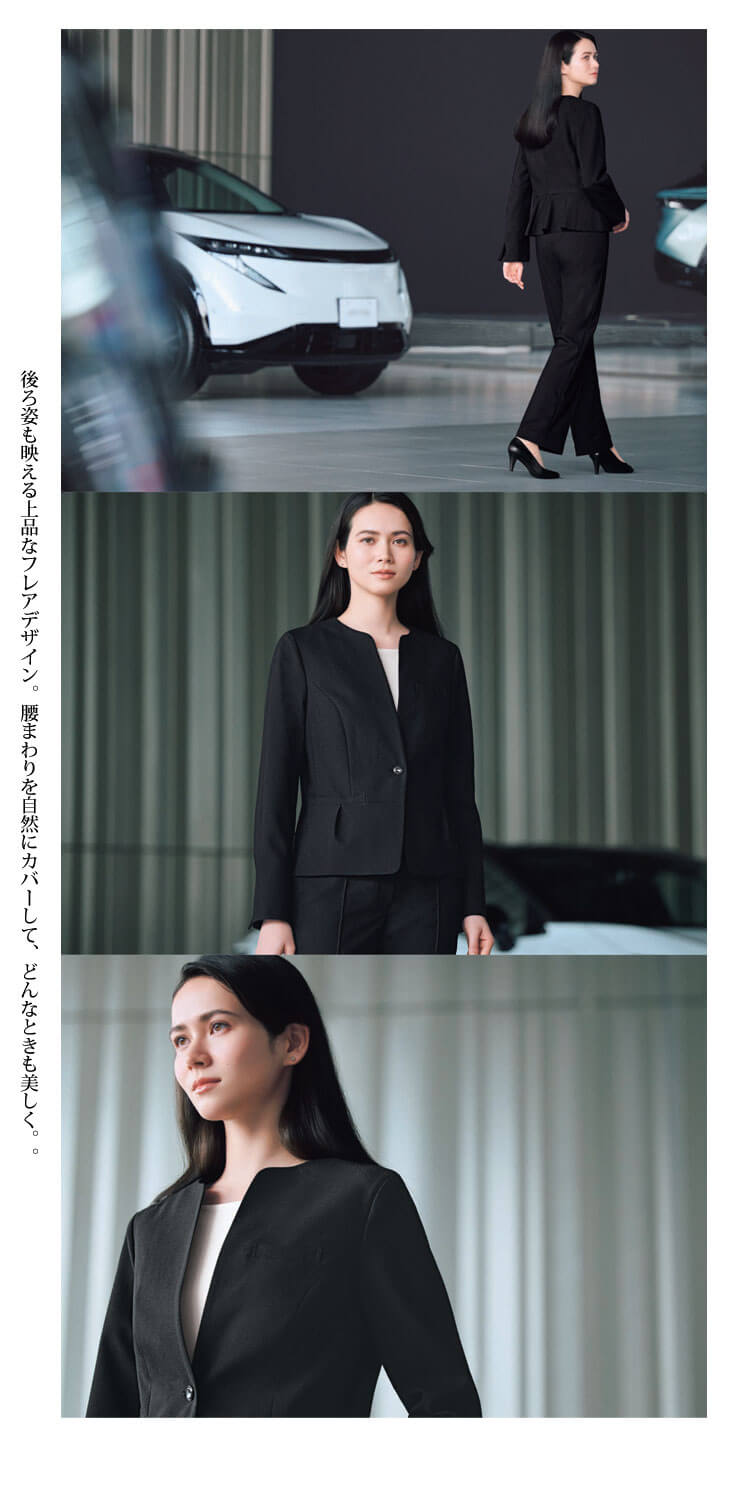 カーシーカシマ エンジョイノワール スティルストライプ ノーカラージャケットnaj080 ジャケット naj081 ライトブラウスnsa082 タイトスカートnas083 ストレートパンツ nal084